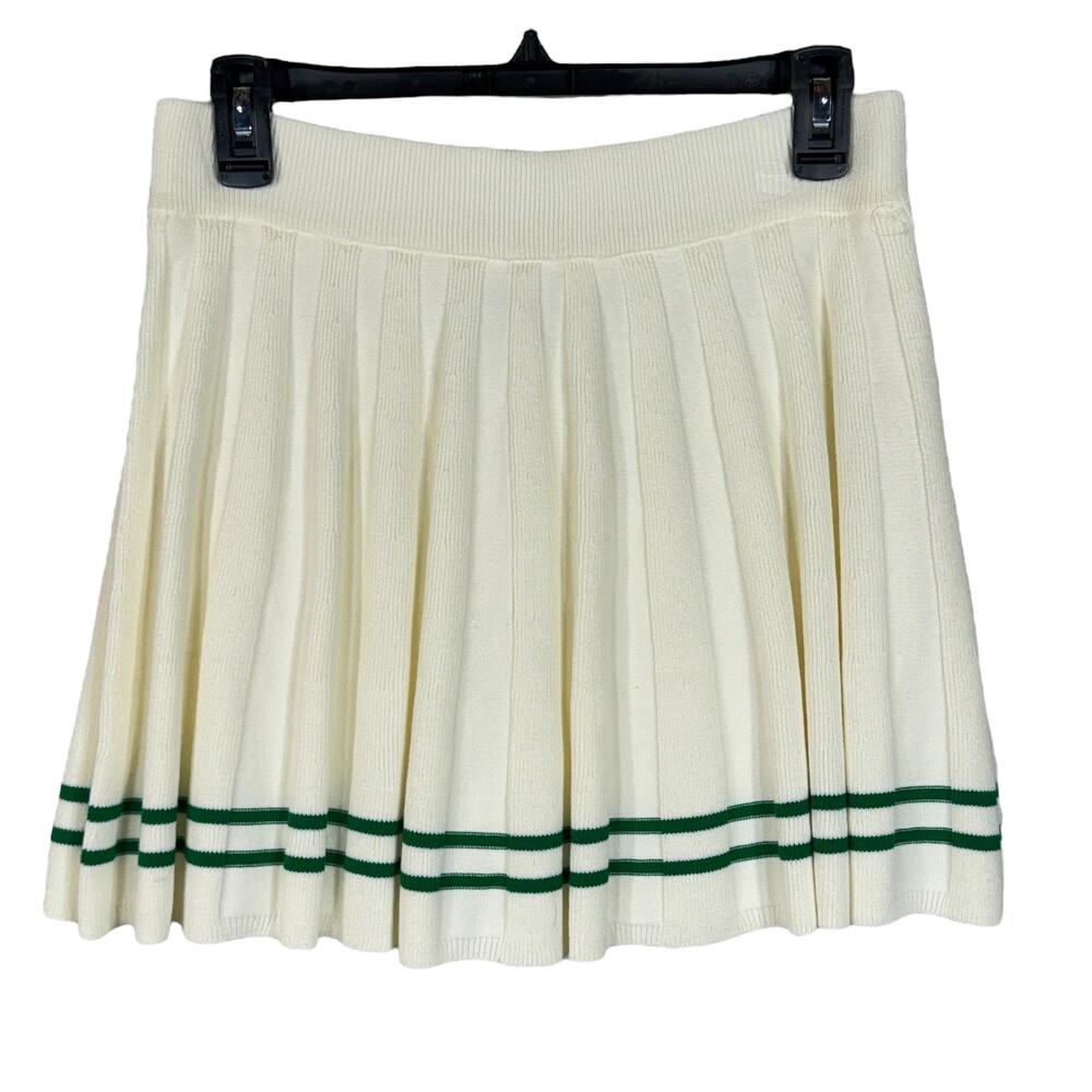 Sincerely Jules Medium Mini Sweater Skort Skirt Pull-On Stretch Striped Preppy